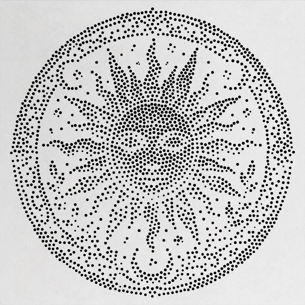 Celestial Sun and Moon Medallion Stipple Art Stencil | Realistic Mylar Wall Art, Crafts (Large - 300mm / 12" approx)