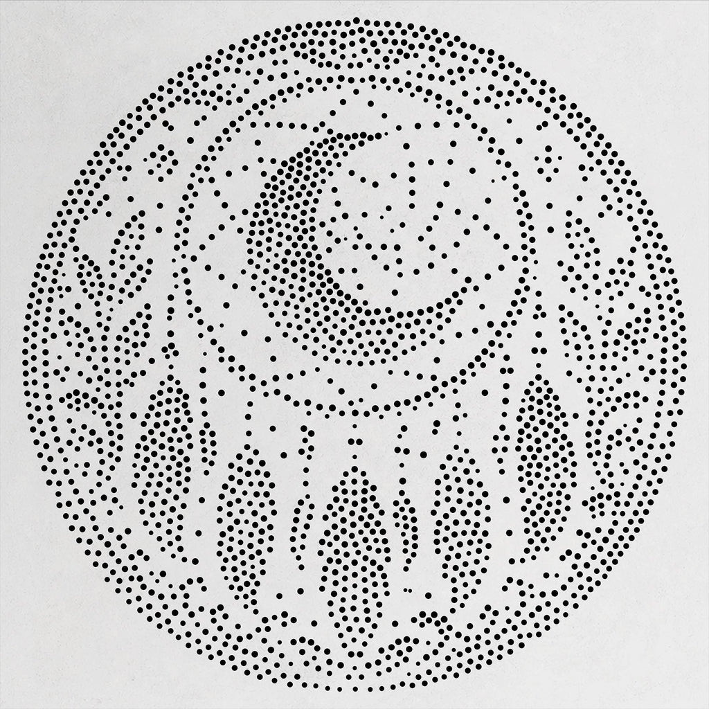 Moonlit Dreamcatcher Medallion Stipple Art Stencil | Realistic Mylar Wall Art, Crafts (Large - 300mm / 12" approx)
