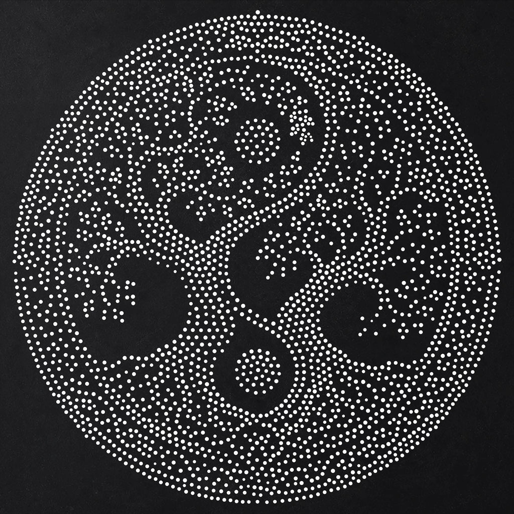 Intricate Yin Yang Tree Medallion Stipple Art Stencil | Realistic Mylar Wall Art, Crafts (Large - 300mm / 12" approx)