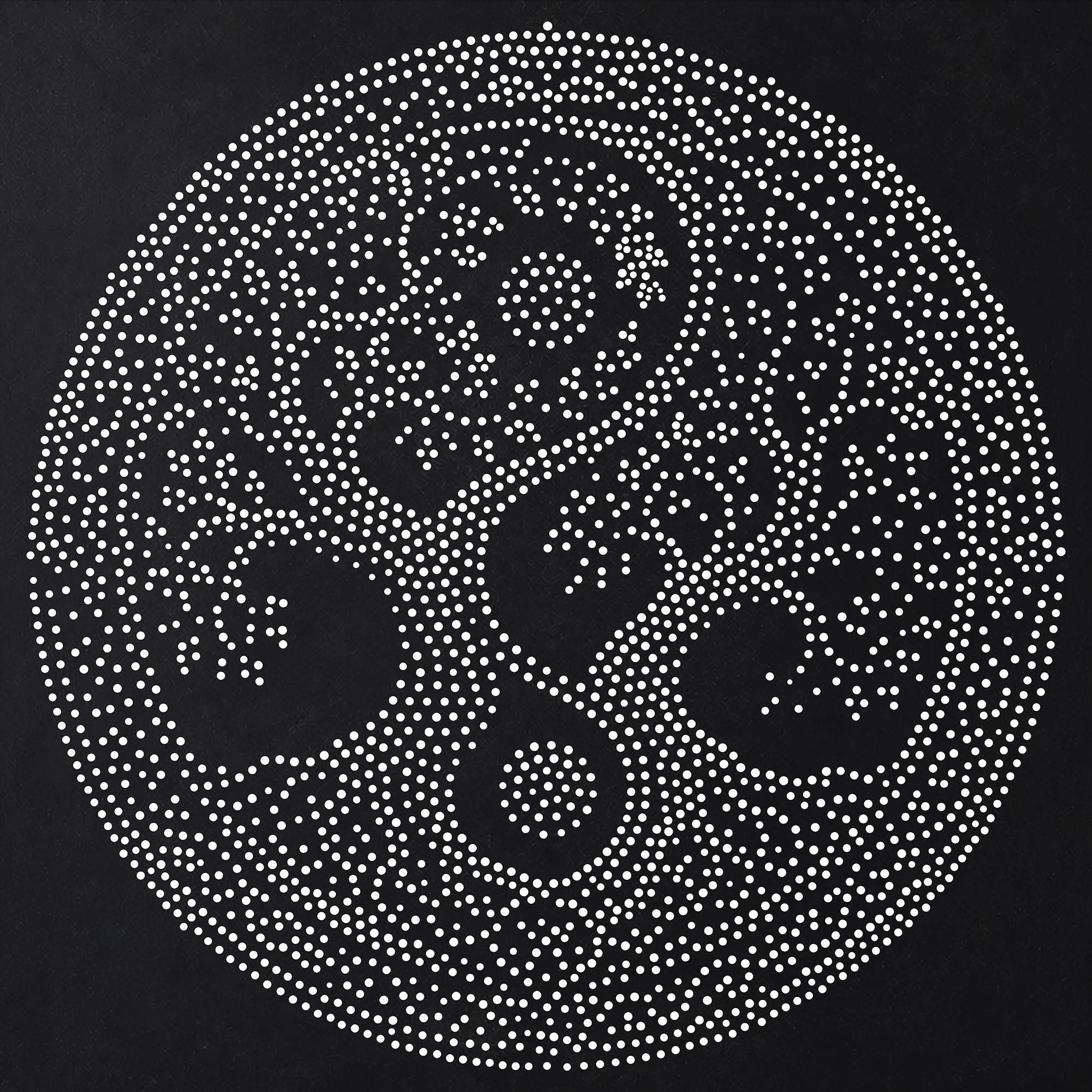 Intricate Yin Yang Tree Medallion Stipple Art Stencil | Realistic Mylar Wall Art, Crafts (Large - 300mm / 12" approx)