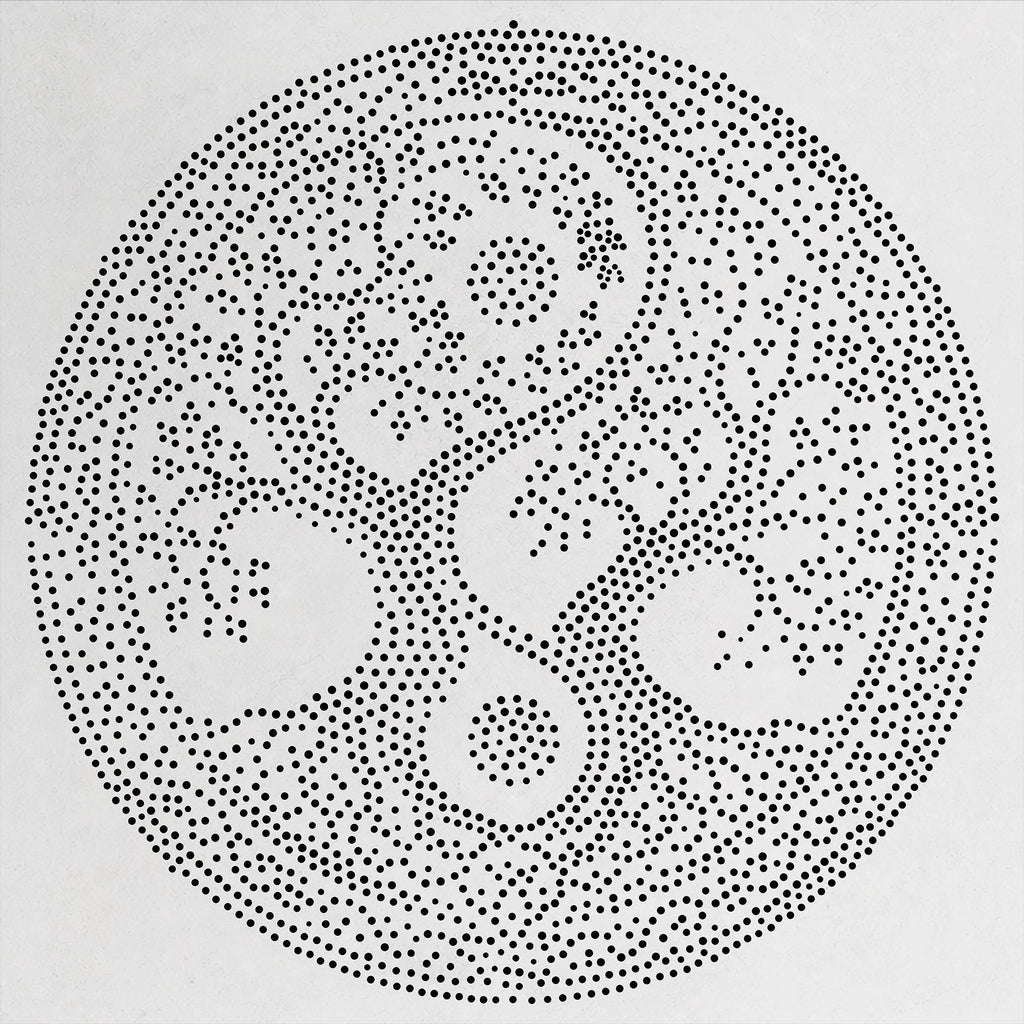 Intricate Yin Yang Tree Medallion Stipple Art Stencil | Realistic Mylar Wall Art, Crafts (Large - 300mm / 12" approx)