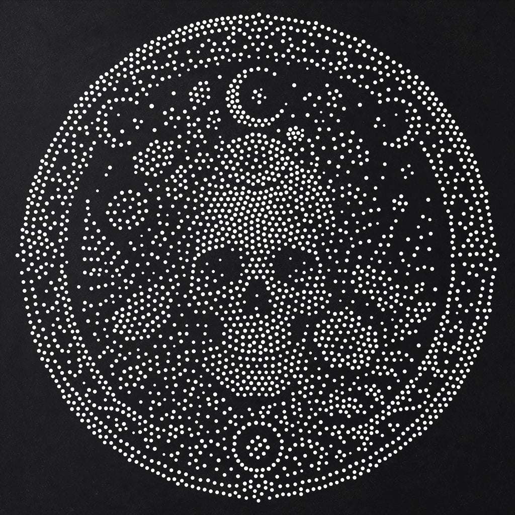 Wildflower Skull Medallion Stipple Art Stencil | Realistic Mylar Wall Art, Crafts (Large - 300mm / 12" approx)