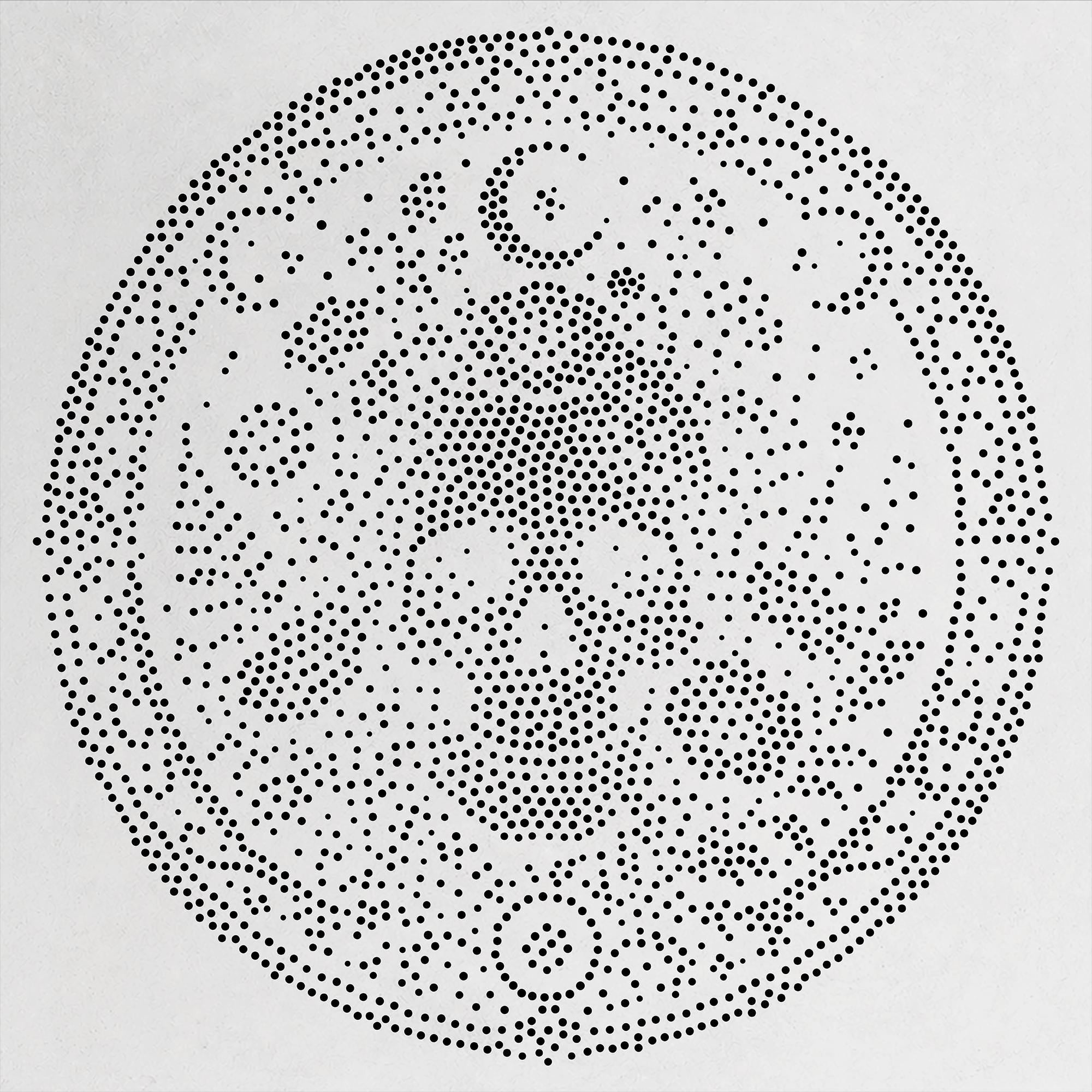 Wildflower Skull Medallion Stipple Art Stencil | Realistic Mylar Wall Art, Crafts (Large - 300mm / 12" approx)