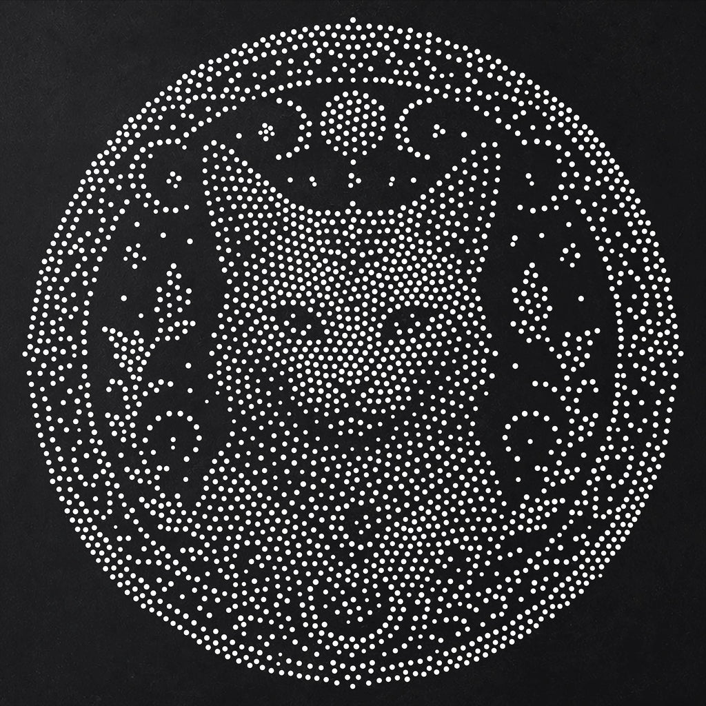 Celestial Cat Medallion Stipple Art Stencil | Realistic Mylar Wall Art, Crafts (Large - 300mm / 12" approx)