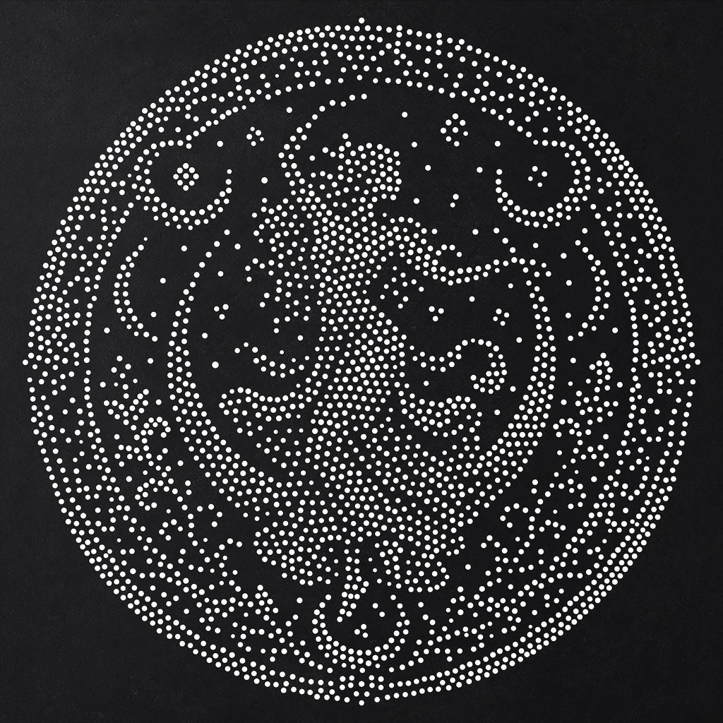 Dancing Woman Medallion Stipple Art Stencil | Realistic Mylar Wall Art, Crafts (Large - 300mm / 12" approx)