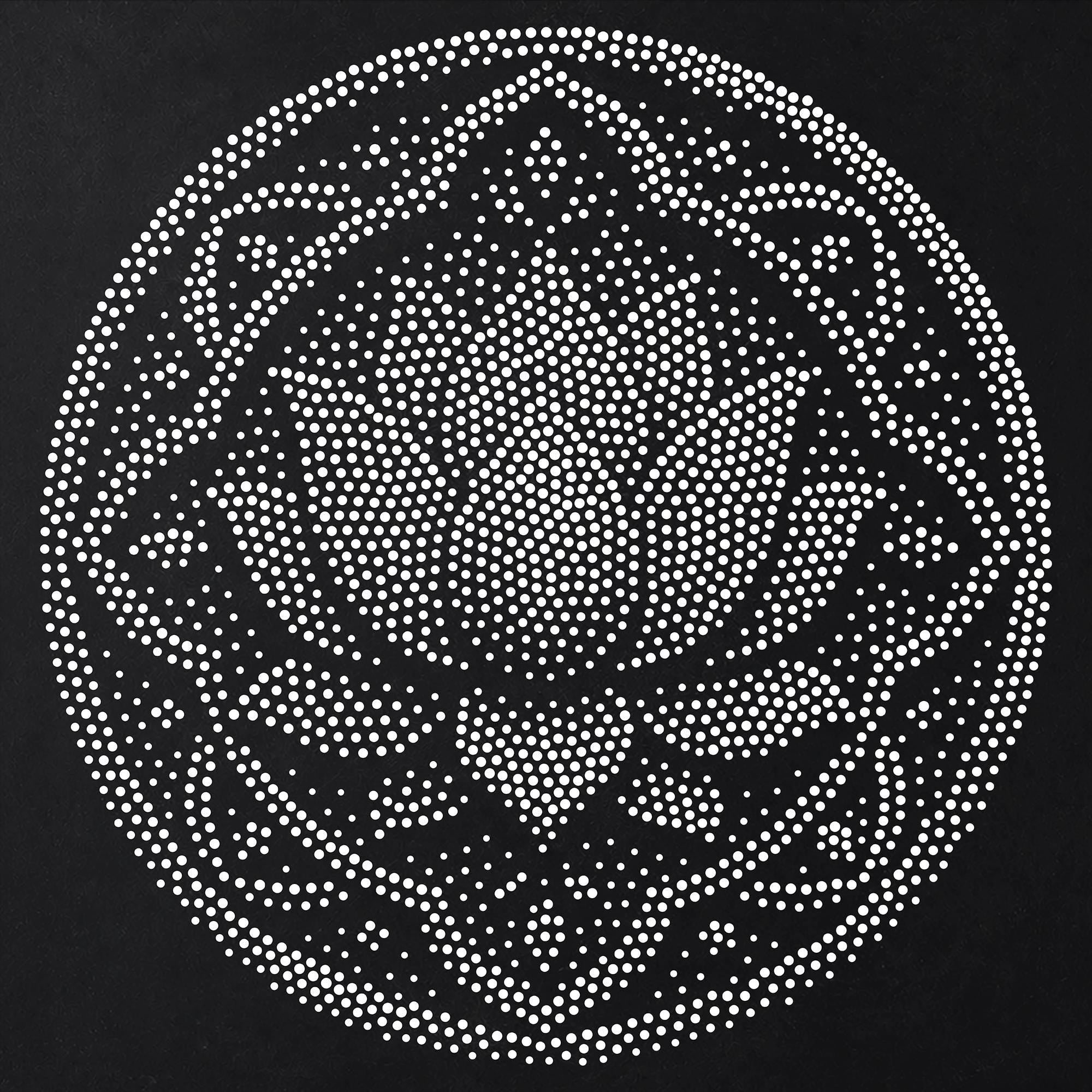 Lotus Flower Mandala Stipple Art Stencil | Realistic Mylar Wall Art, Crafts (Large - 300mm / 12" approx)