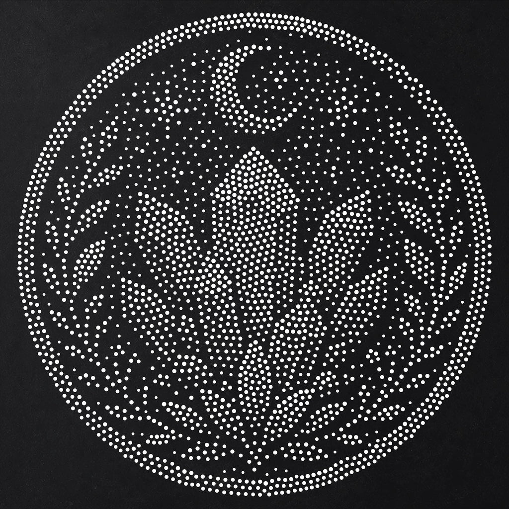 Celestial Crystal Medallion Stipple Art Stencil | Realistic Mylar Wall Art, Crafts (Large - 300mm / 12" approx)