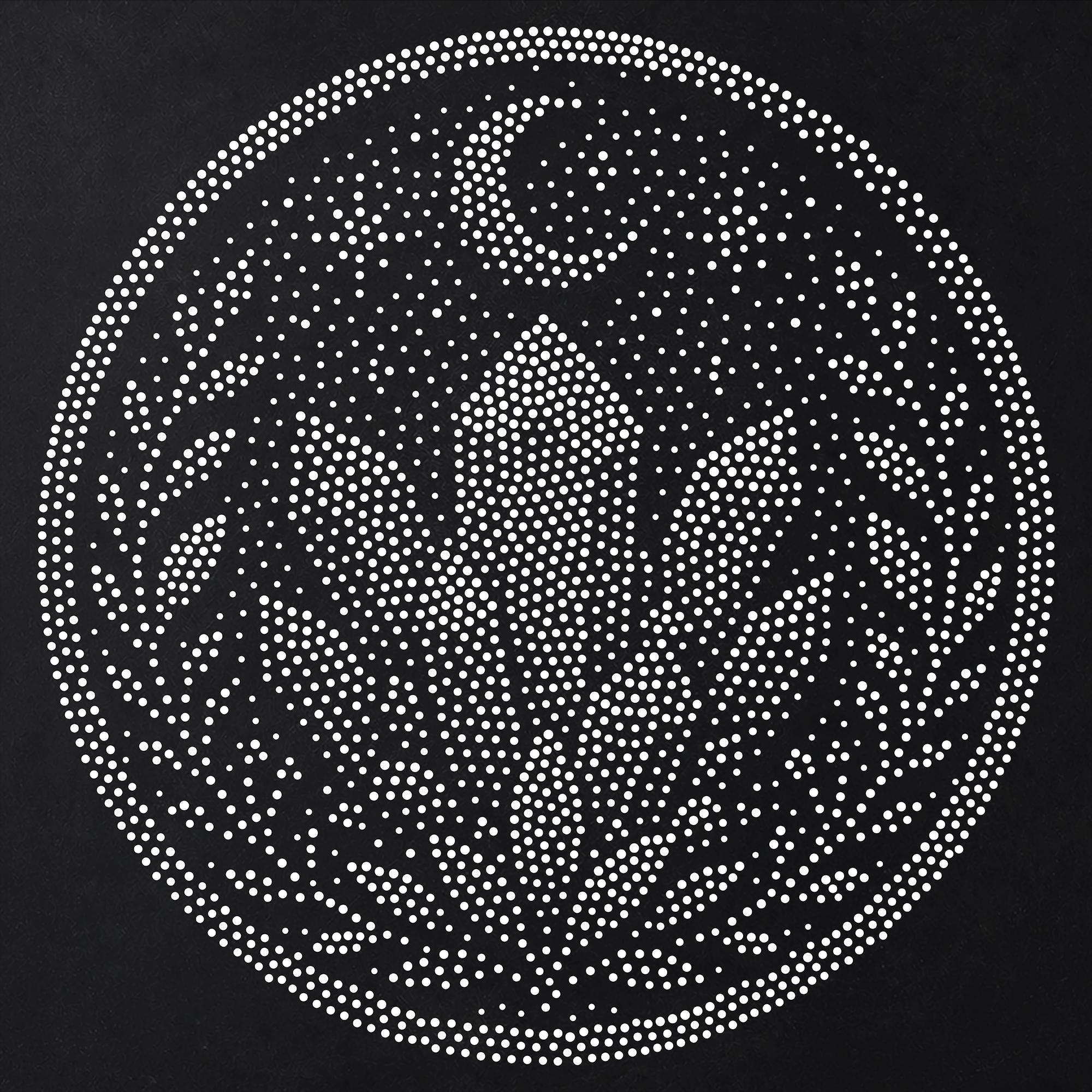 Celestial Crystal Medallion Stipple Art Stencil | Realistic Mylar Wall Art, Crafts (Large - 300mm / 12" approx)