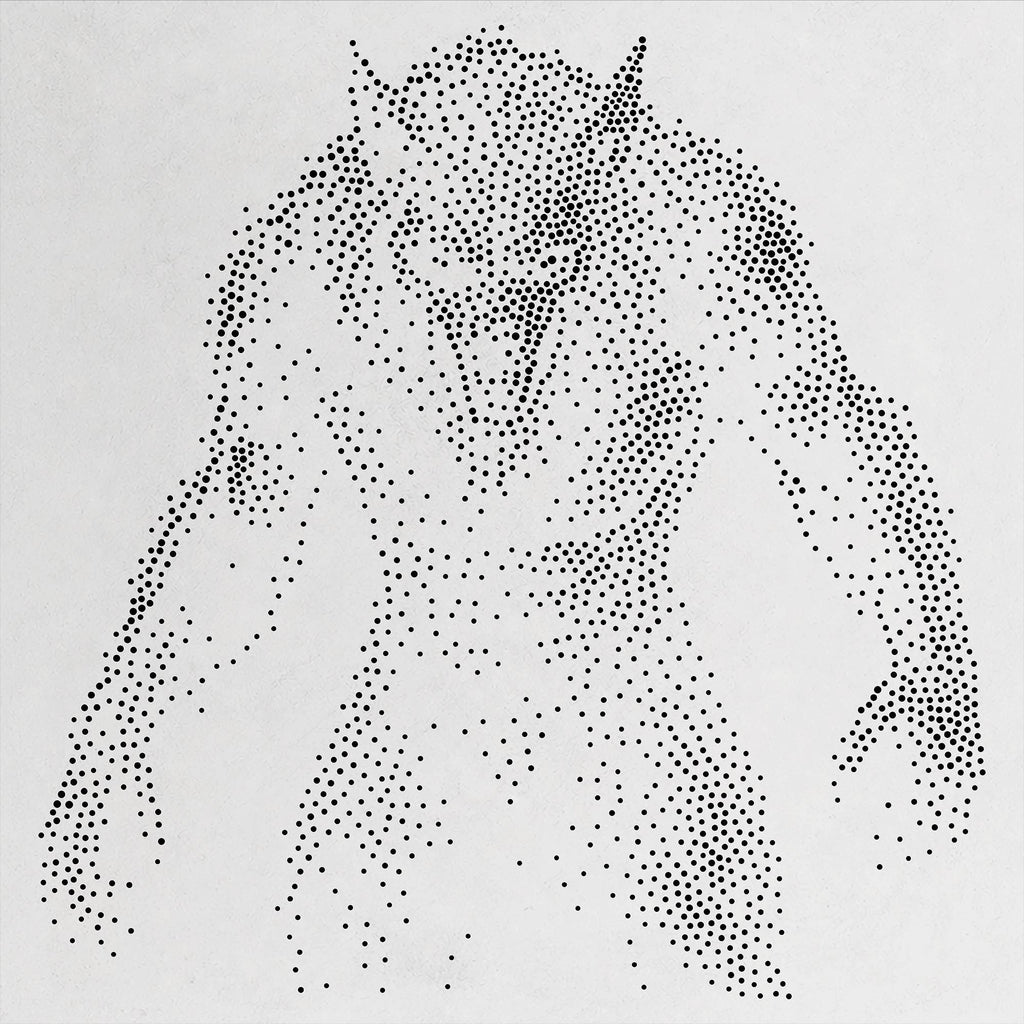 Werewolf Stipple Art Halloween Stencil | Realistic Mylar Wall Art, Crafts (Large - 300mm / 12" approx)