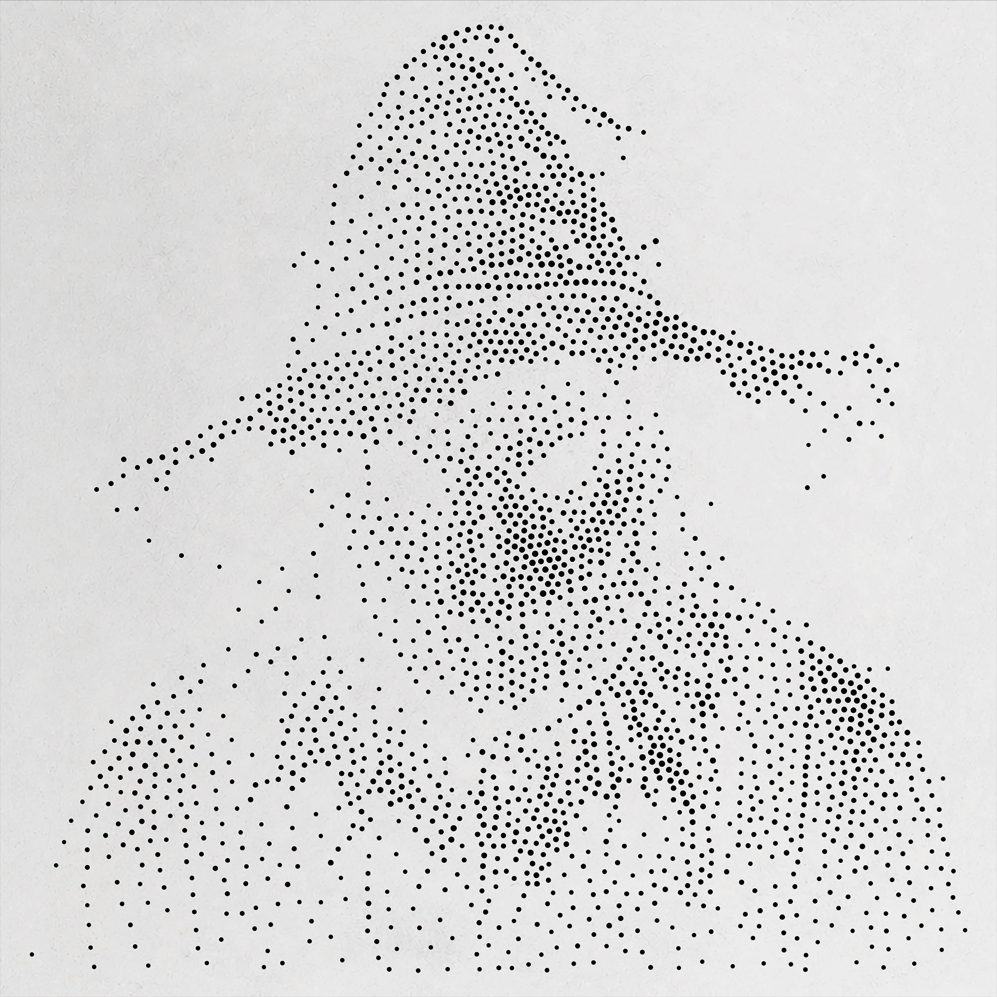 Scarecrow Stipple Art Halloween Stencil | Realistic Mylar Wall Art, Crafts (Large - 300mm / 12" approx)