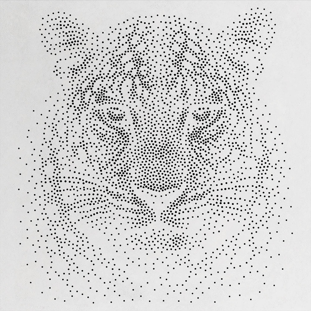 Leopard Stipple Art Stencil | Realistic Mylar Wall Crafts (Large - 300mm / 12" approx)