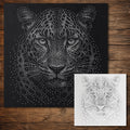 Leopard Stipple Art Stencil | Realistic Mylar Wall Crafts (Large - 300mm / 12" approx)