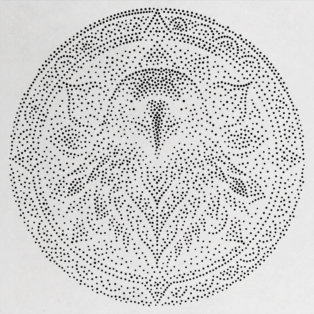 Raven Mandala Stipple Art Stencil | Realistic Mylar Wall Art, Crafts (Large - 300mm / 12" approx)