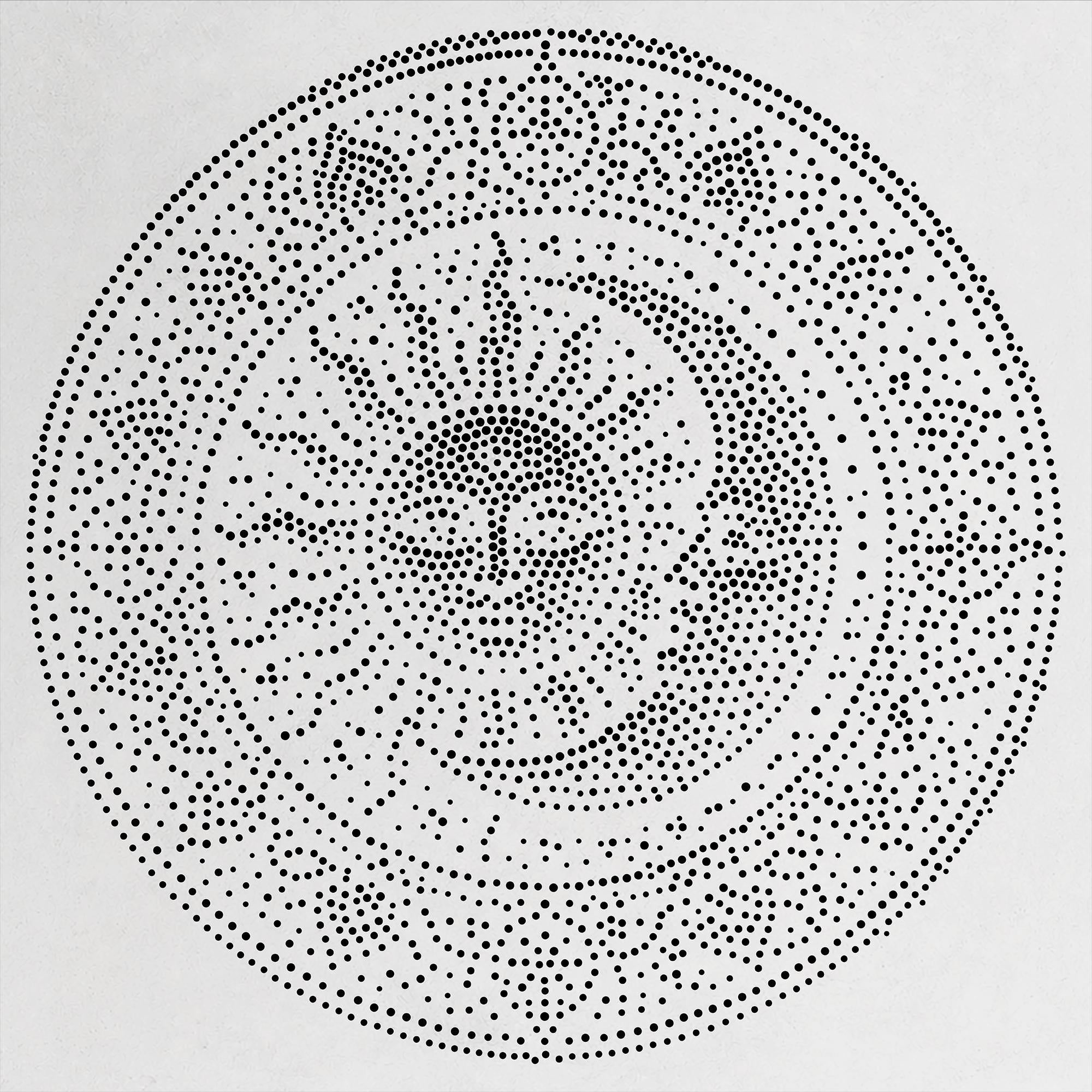 Sun Moon Mandala Stipple Art Stencil | Realistic Mylar Wall Art, Crafts (Large - 300mm / 12" approx)