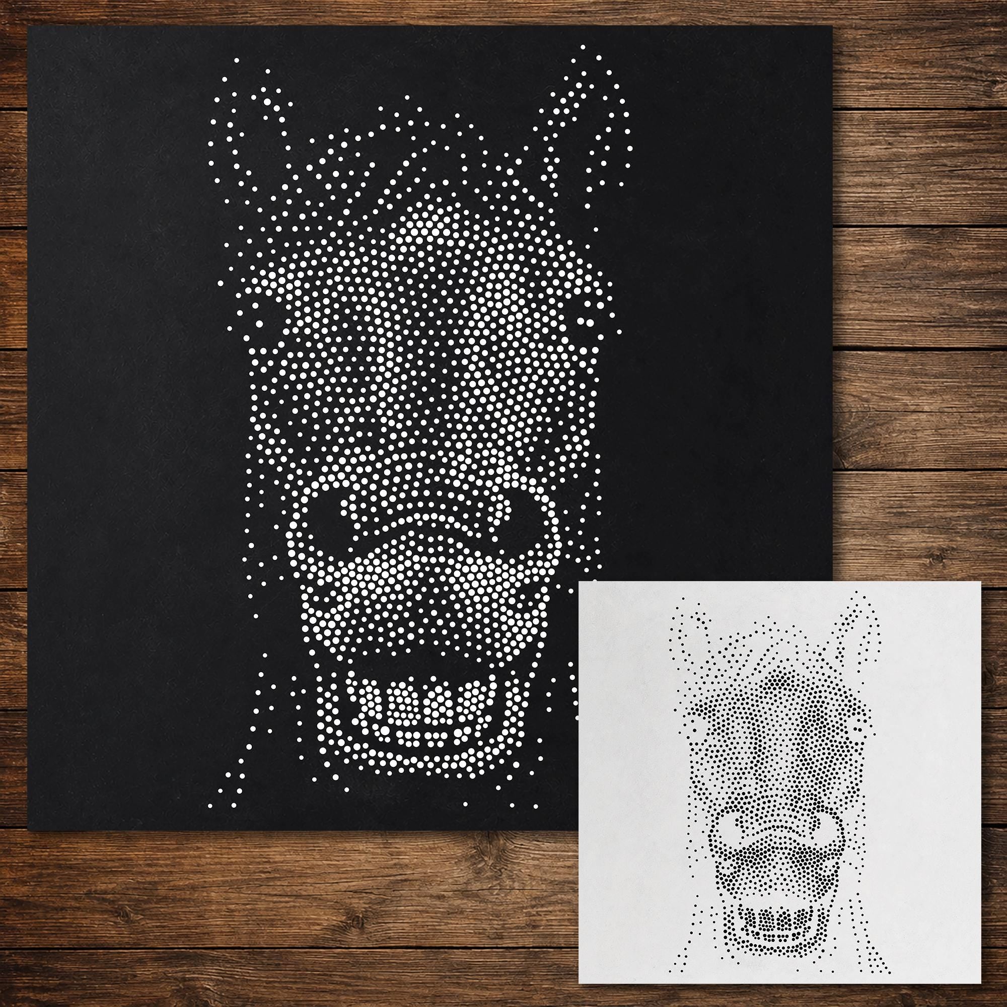 Funny Horse Stencil | Realistic & Highly Detailed DIY Mylar Wall Art, Stipple Art Crafts (Large - 300mm / 12" approx)