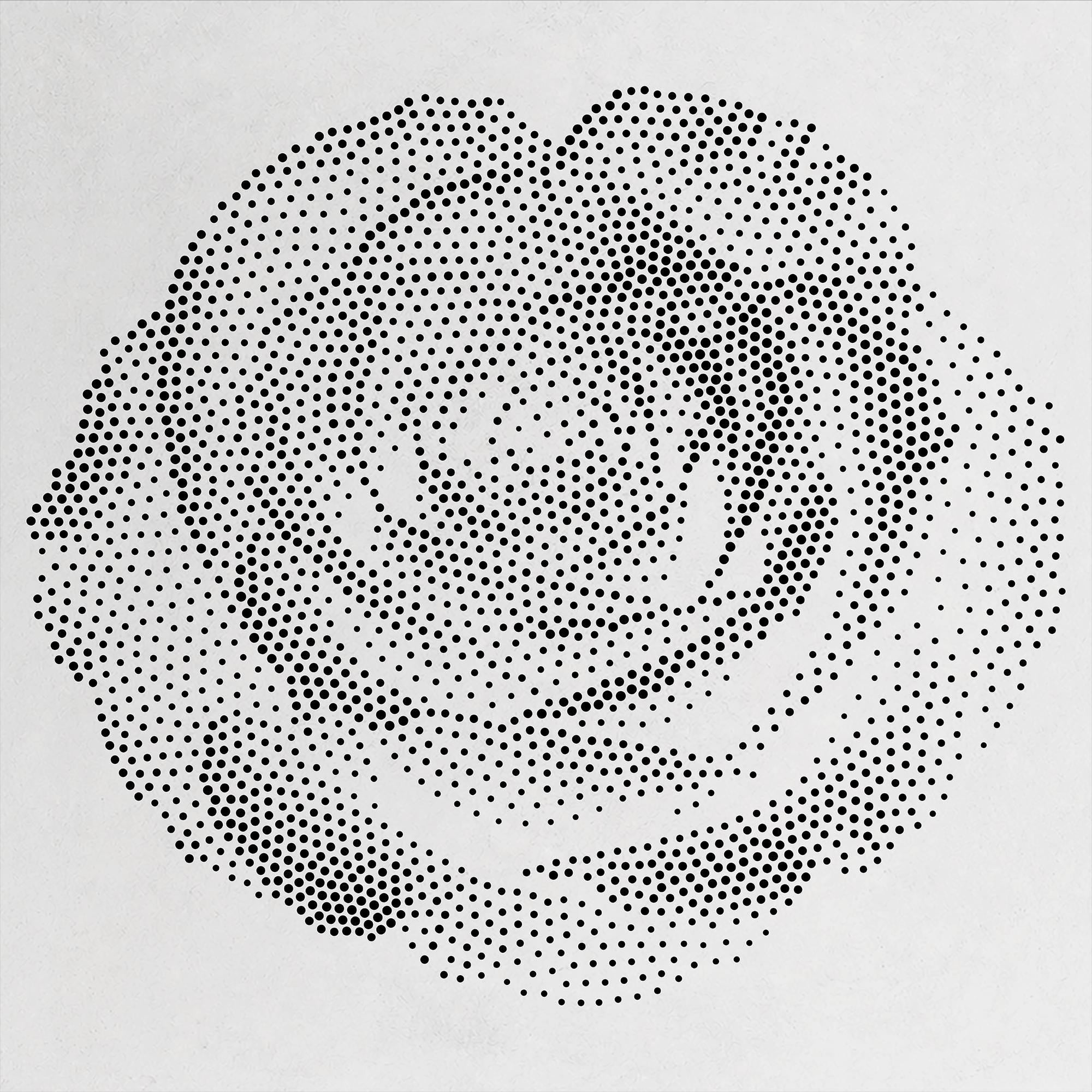 Rose Flower Stipple Art Stencil | Realistic Mylar Wall Art, Crafts (Large - 300mm / 12" approx)