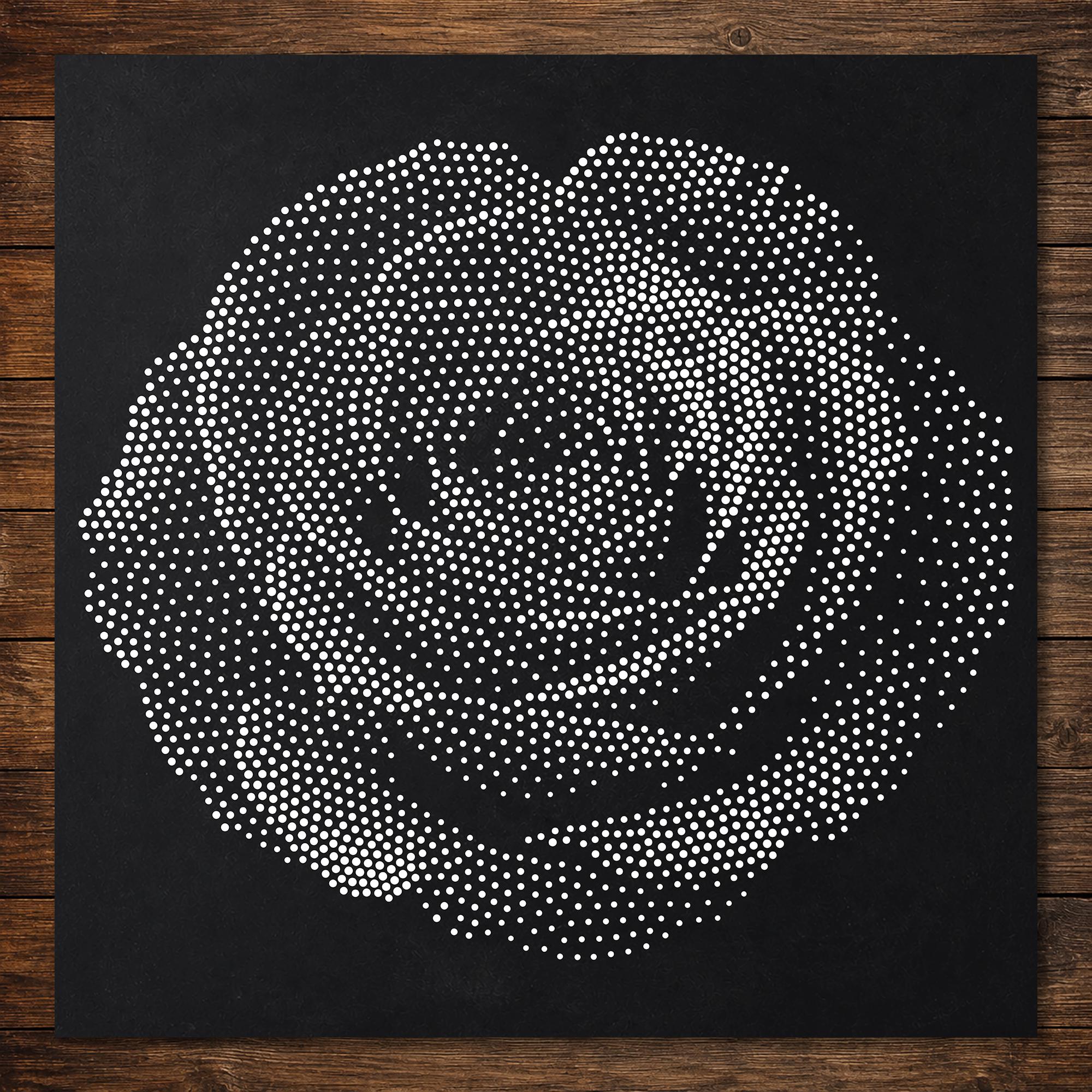 Rose Flower Stipple Art Stencil | Realistic Mylar Wall Art, Crafts (Large - 300mm / 12" approx)