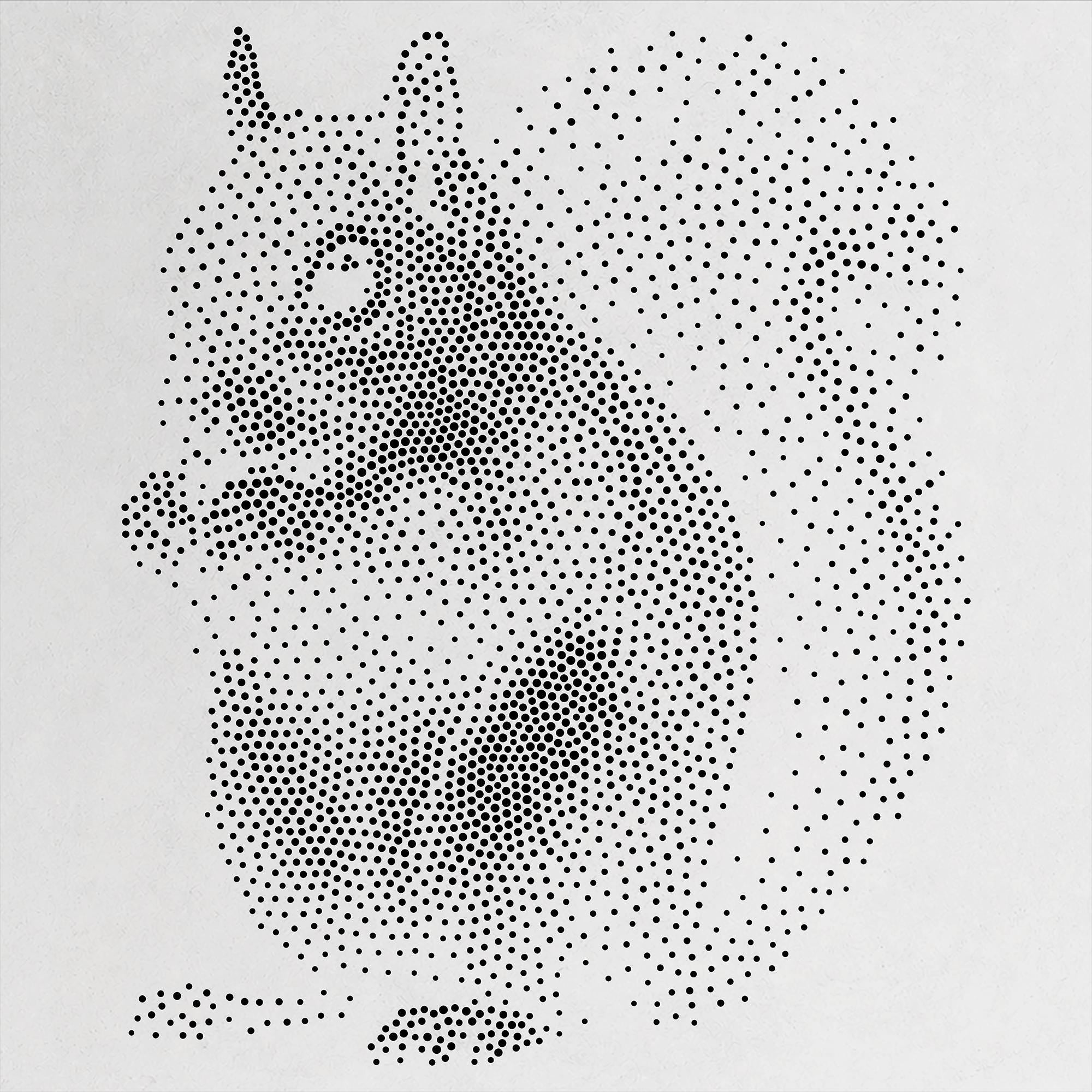 Squirrel Stipple Art Stencil | Realistic Mylar Wall Art, Crafts (Large - 300mm / 12" approx)