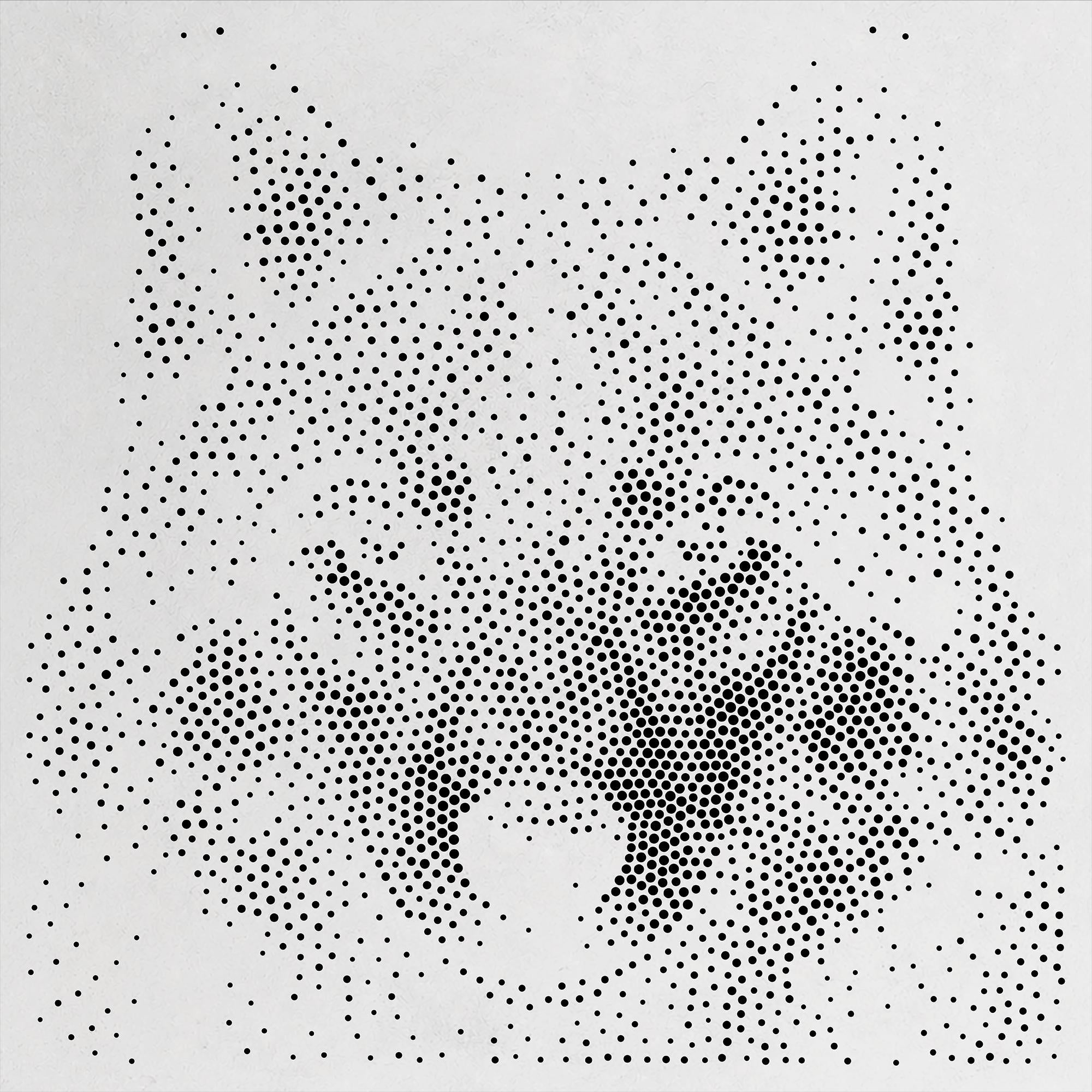 Wolf Head Stipple Art Stencil | Realistic Animal Mylar Craft Stencil (Large - 300mm / 12" approx)