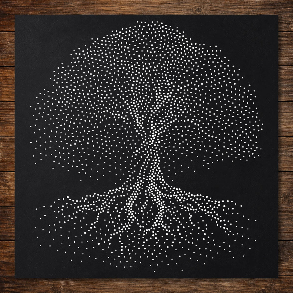 Tree of Life Stencil | Realistic Celtic Stipple Art, Reusable Mylar (Large - 300mm / 12" approx)
