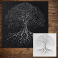 Tree of Life Stencil | Realistic Celtic Stipple Art, Reusable Mylar (Large - 300mm / 12" approx)