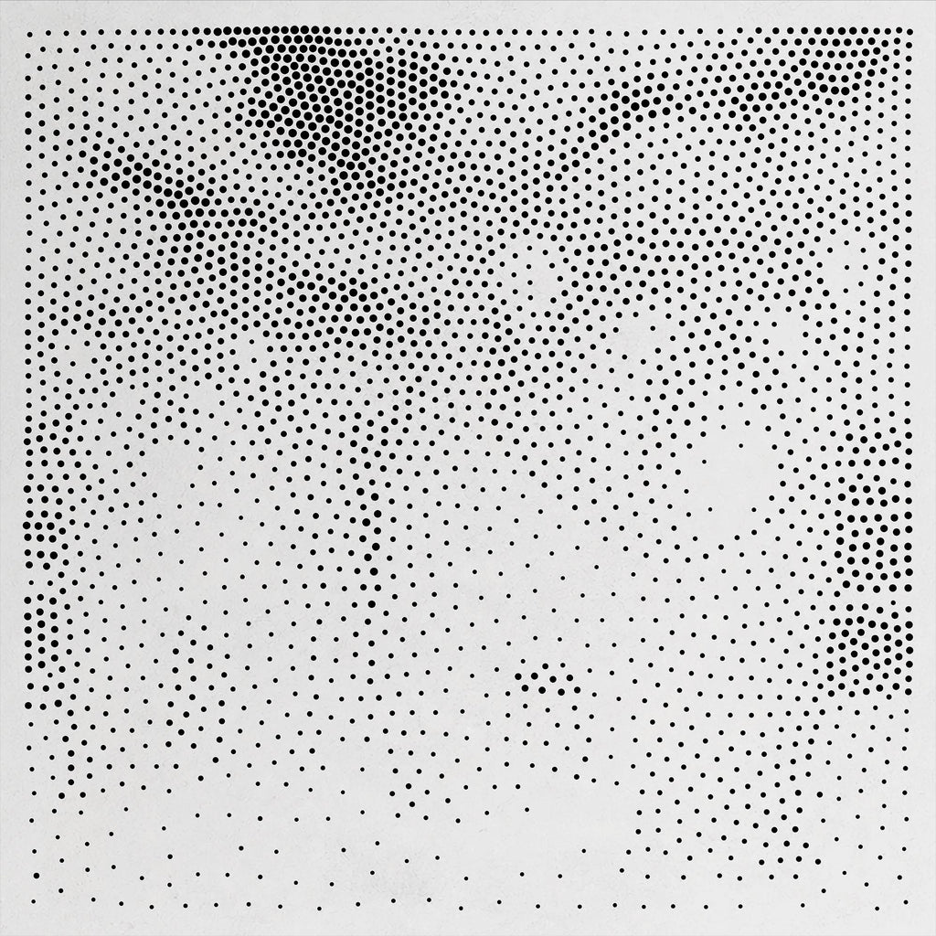 Polar Bear Stipple Art Mylar Stencil | Realistic Wildlife Wall Crafts (Large - 300mm / 12" approx)