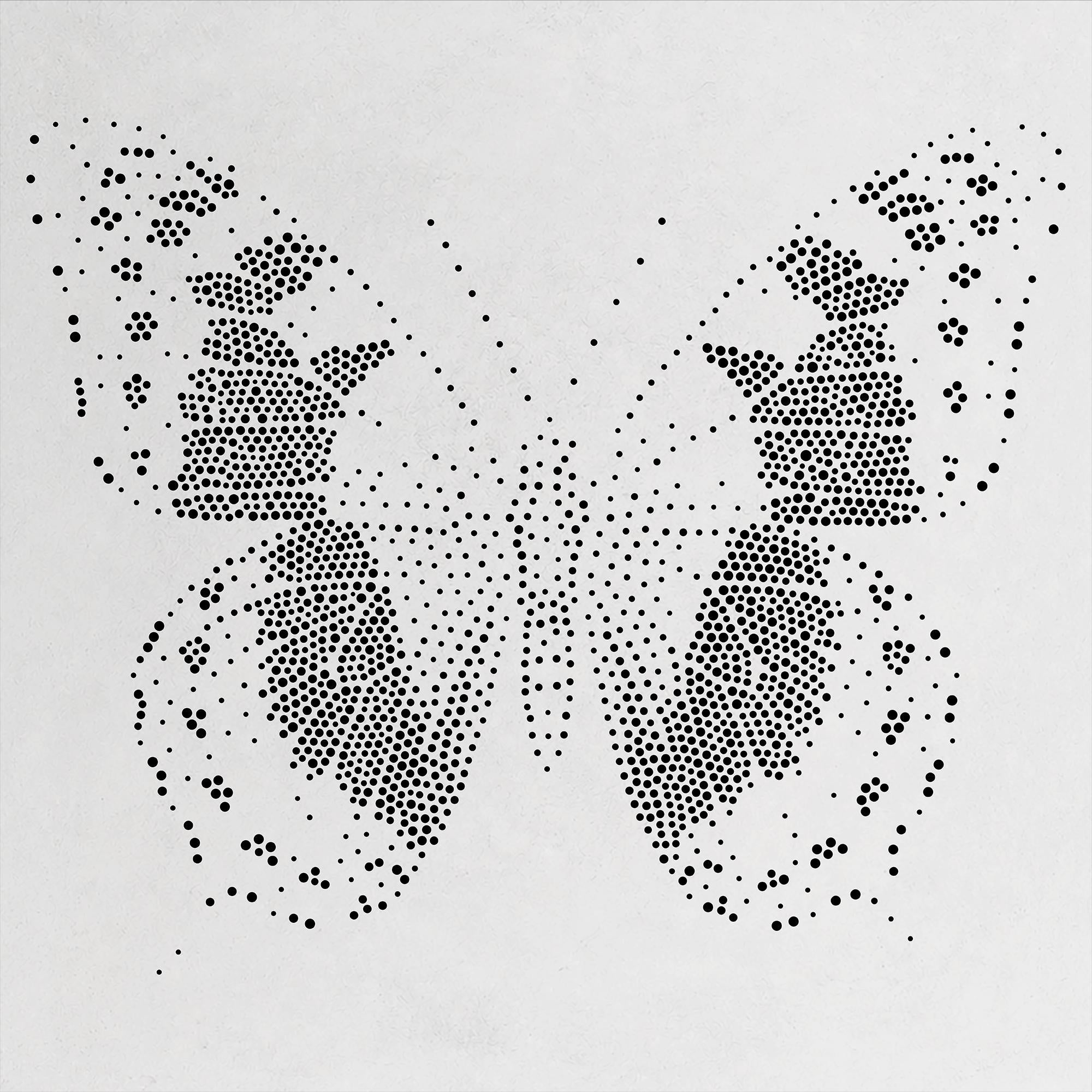 Butterfly Stipple Art Stencil | Realistic Mylar Wall Art, Crafts (Large - 300mm / 12" approx)