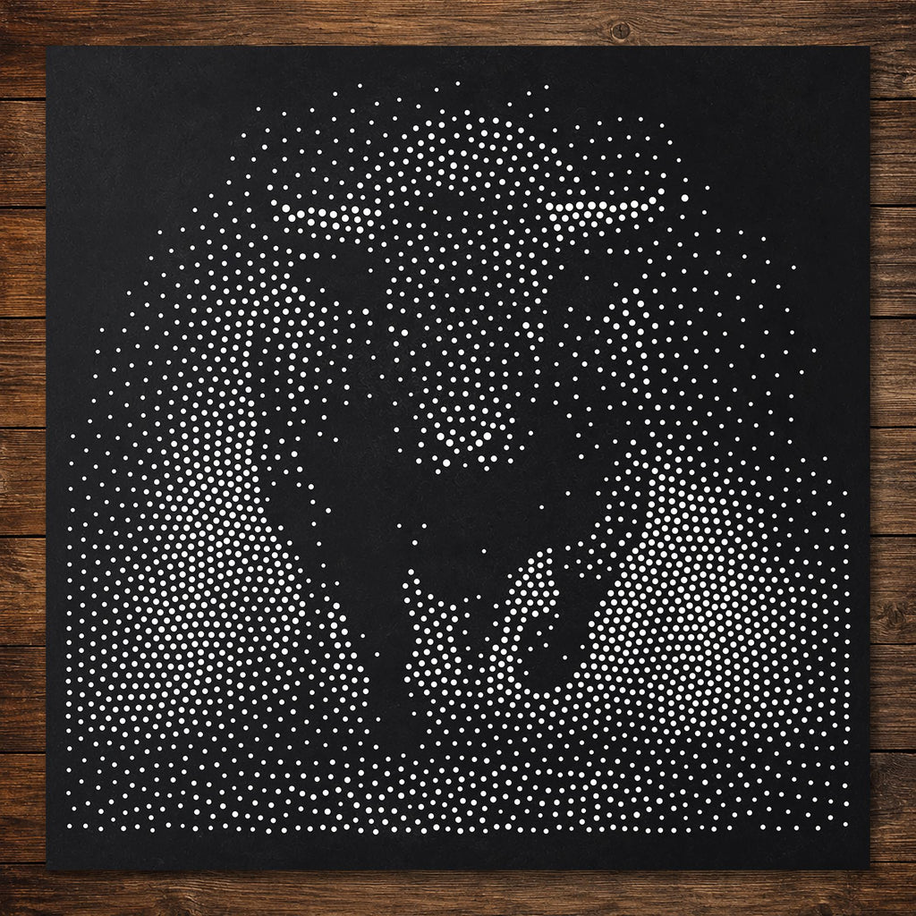 Charging Bull Stipple Art Stencil | Realistic Mylar Wall Art, Crafts (Large - 300mm / 12" approx)
