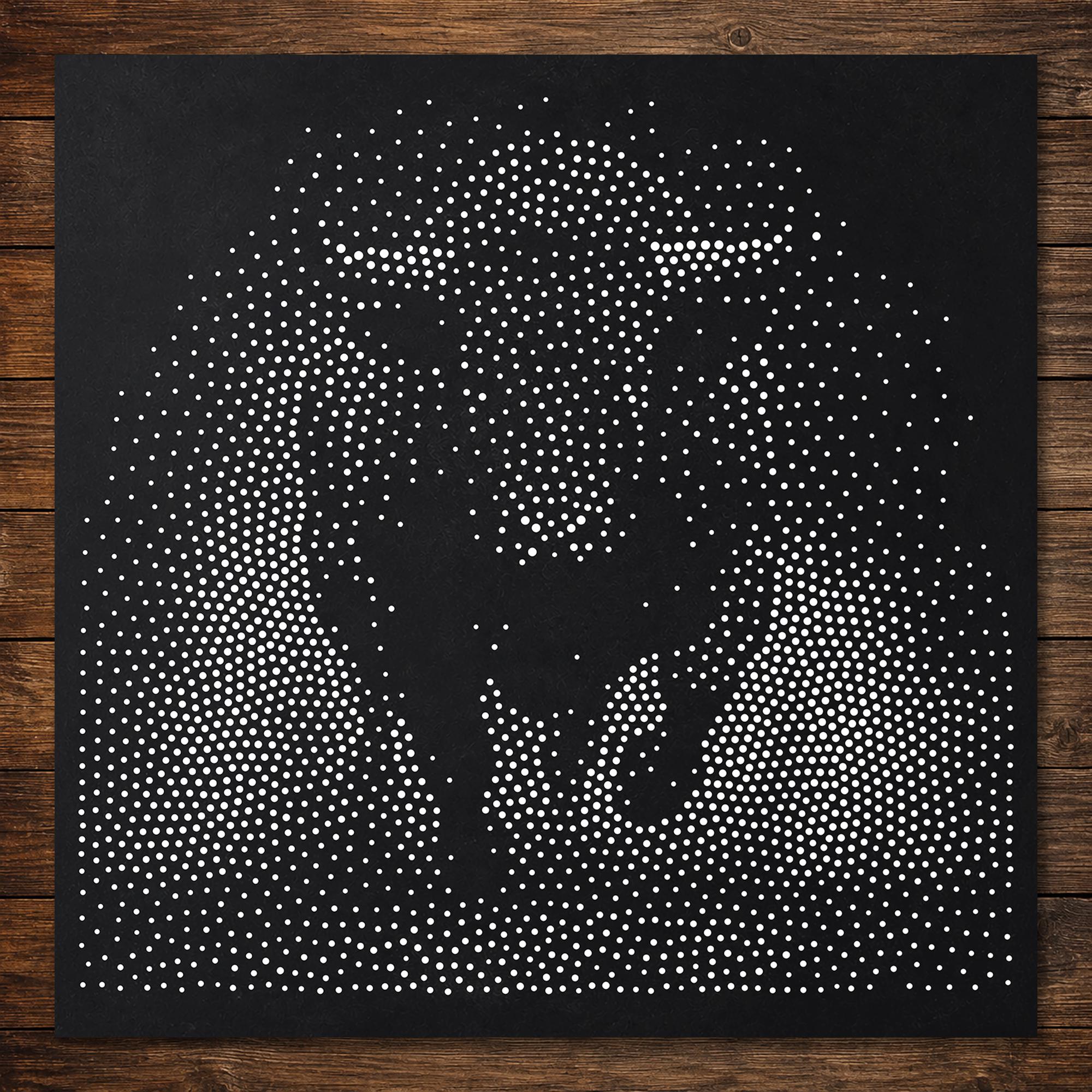 Charging Bull Stipple Art Stencil | Realistic Mylar Wall Art, Crafts (Large - 300mm / 12" approx)