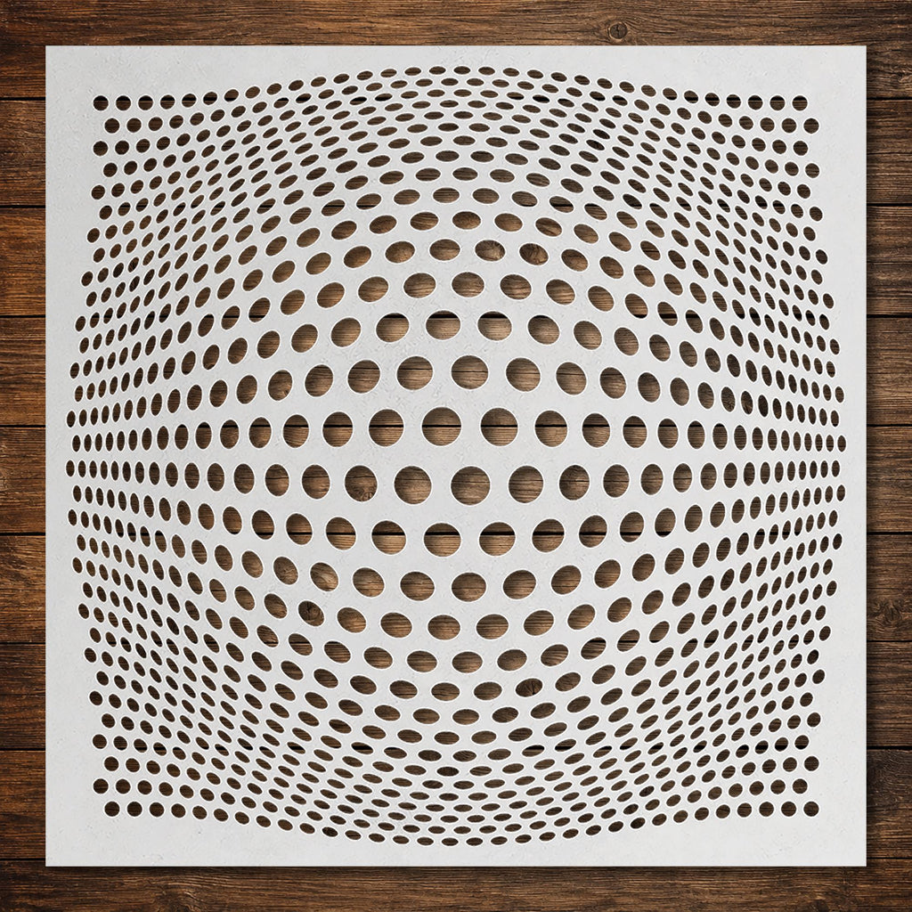 Geometric Grid #3 Stencil reusable Mylar stencil, 300 x 300 mm