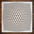 Geometric Grid #3 Stencil reusable Mylar stencil, 300 x 300 mm