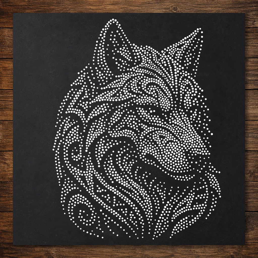 Tribal Wolf Head Stencil | Realistic & Highly Detailed DIY Mylar Wall Art, Stipple Art Crafts (Large - 300mm / 12" approx)