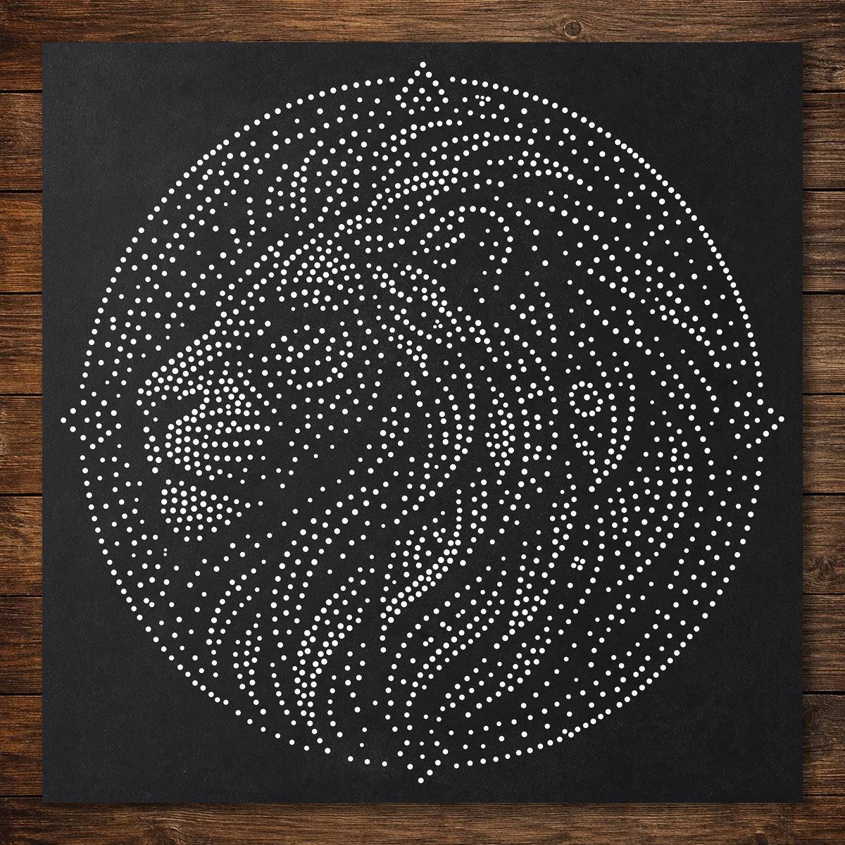 Tribal Lion Mandala Stencil | Realistic & Highly Detailed DIY Mylar Wall Art, Stipple Art Crafts (Large - 300mm / 12" approx)