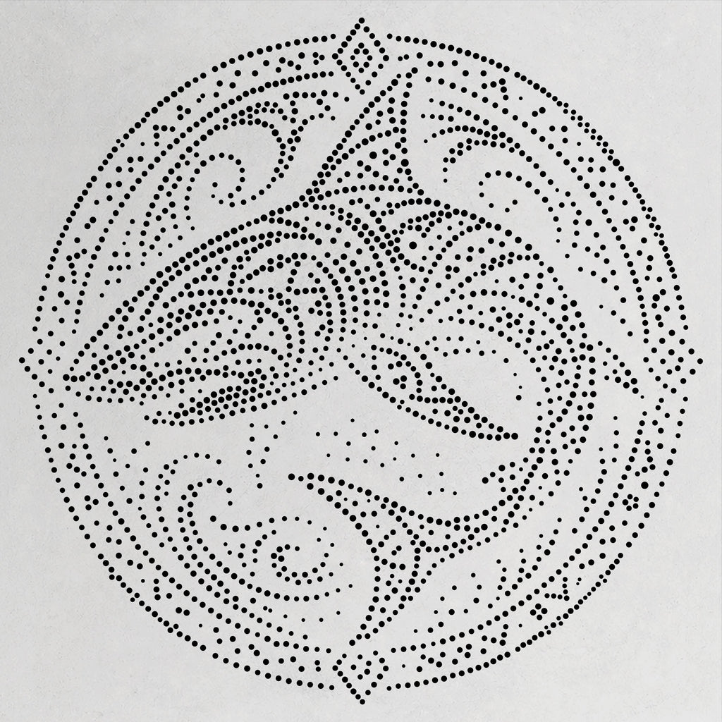Tribal Shark Mandala Stencil | Realistic & Highly Detailed DIY Mylar Wall Art, Stipple Art Crafts (Large - 300mm / 12" approx)