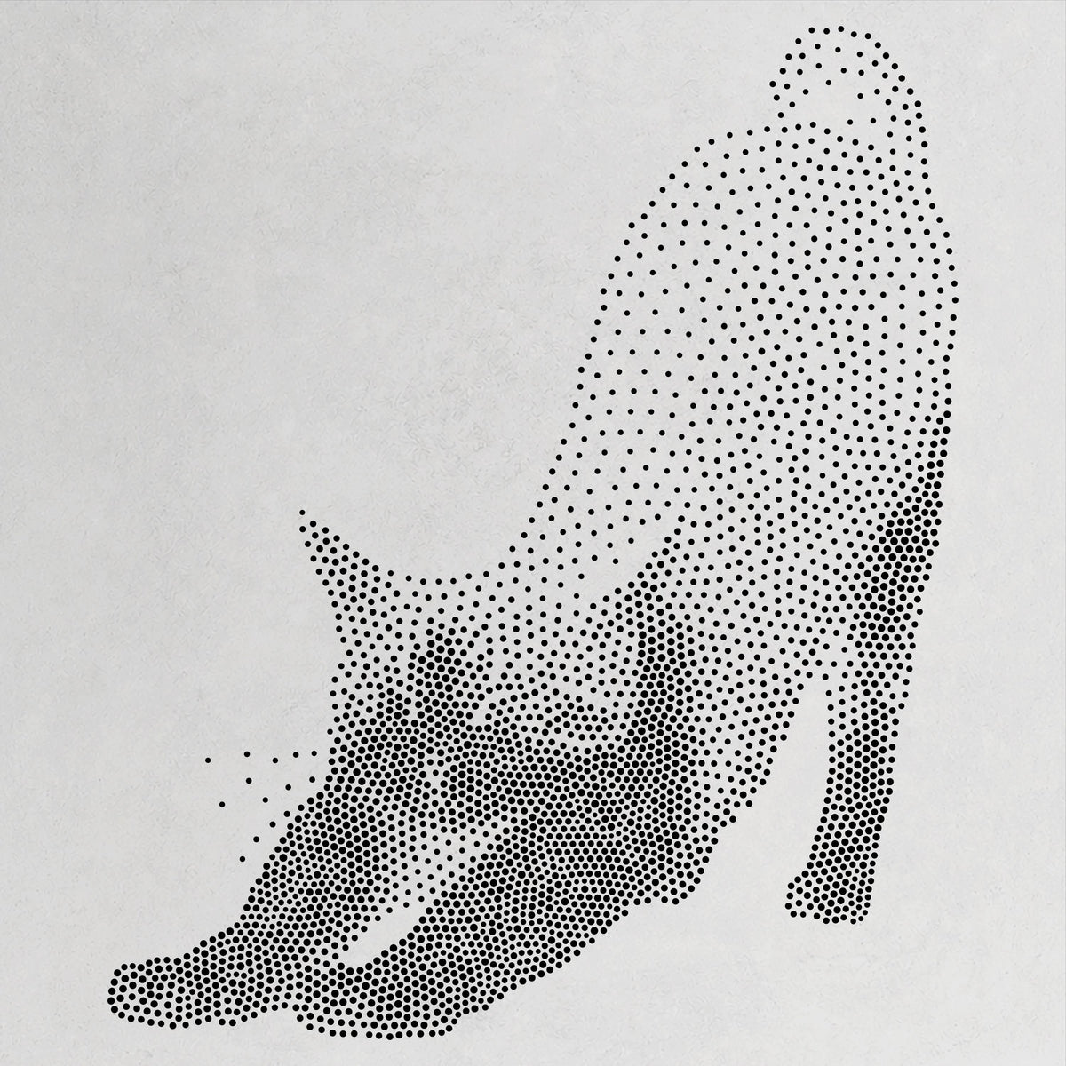 Cat Stretching Stencil | Realistic Mylar Stipple Wall Art, Crafts (Large - 300mm / 12" approx)