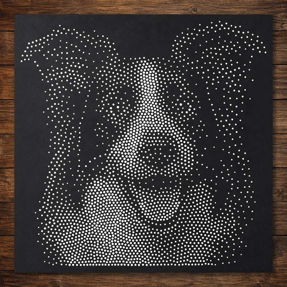 Border Collie Dog Stencil | Realistic Mylar Stipple Wall Art, Crafts (Large - 300mm / 12" approx)