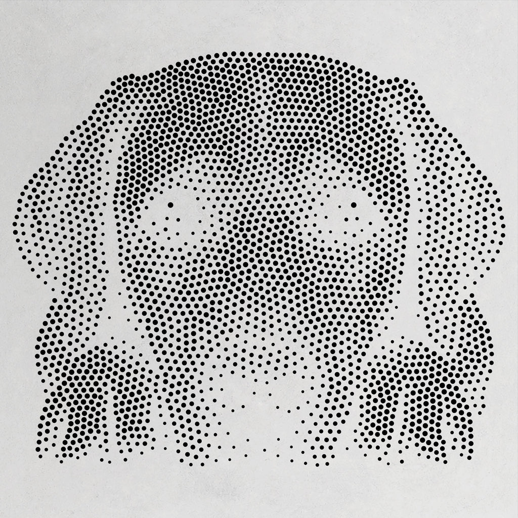Labrador Retriever Stencil | Realistic Mylar Stipple Wall Art, Crafts (Large - 300mm / 12" approx)