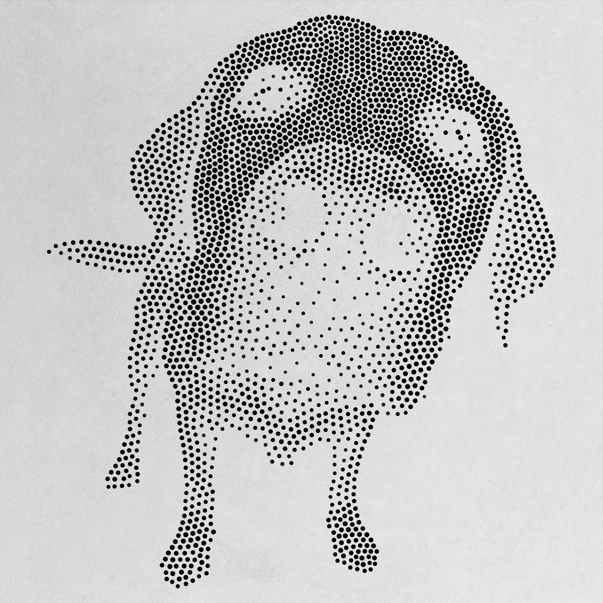 Labrador Retriever Nose Close Up Dog Stencil | Realistic Mylar Stipple Wall Art, Crafts (Large - 300mm / 12" approx)