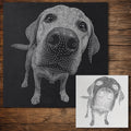Labrador Retriever Nose Close Up Dog Stencil reusable Mylar stencil, 300 x 300 mm