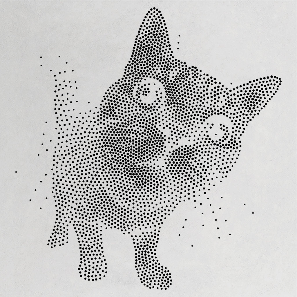 Tabby Cat Close Up Stencil | Realistic Mylar Stipple Wall Art, Crafts (Large - 300mm / 12" approx)