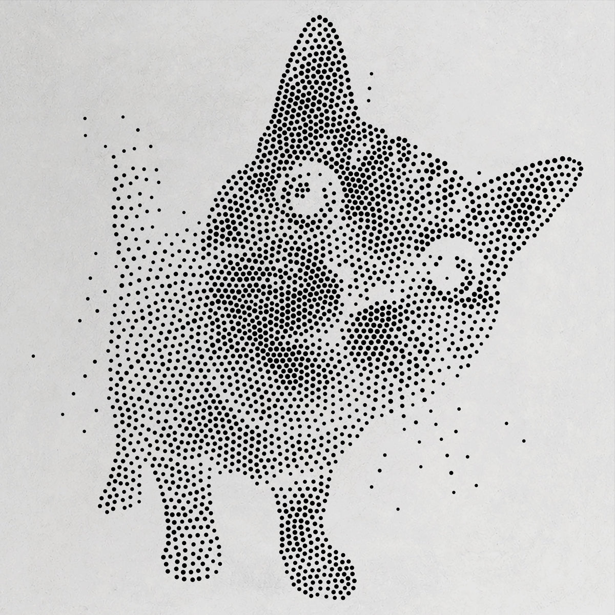 Tabby Cat Close Up Stencil | Realistic Mylar Stipple Wall Art, Crafts (Large - 300mm / 12" approx)