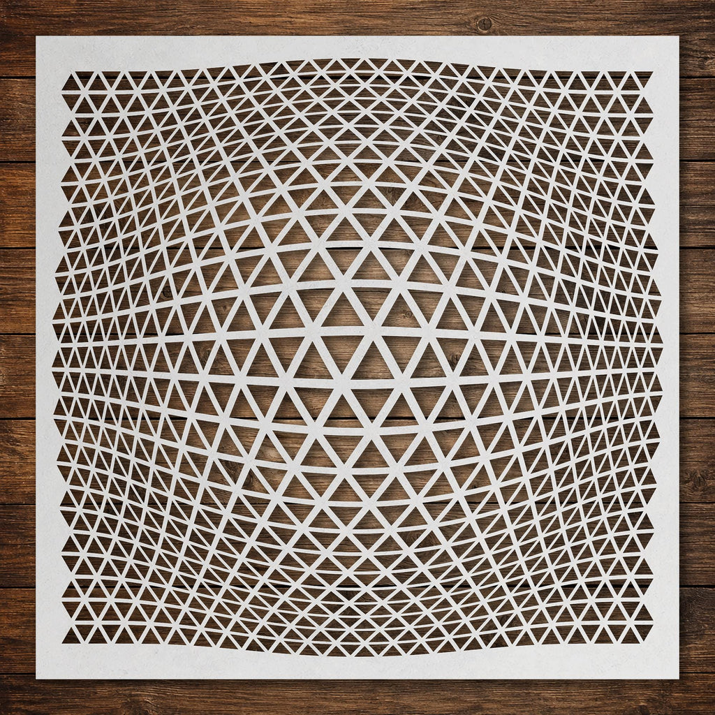 Geometric Grid #6 Stencil reusable Mylar stencil, 300 x 300 mm