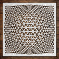 Geometric Grid #6 Stencil reusable Mylar stencil, 300 x 300 mm