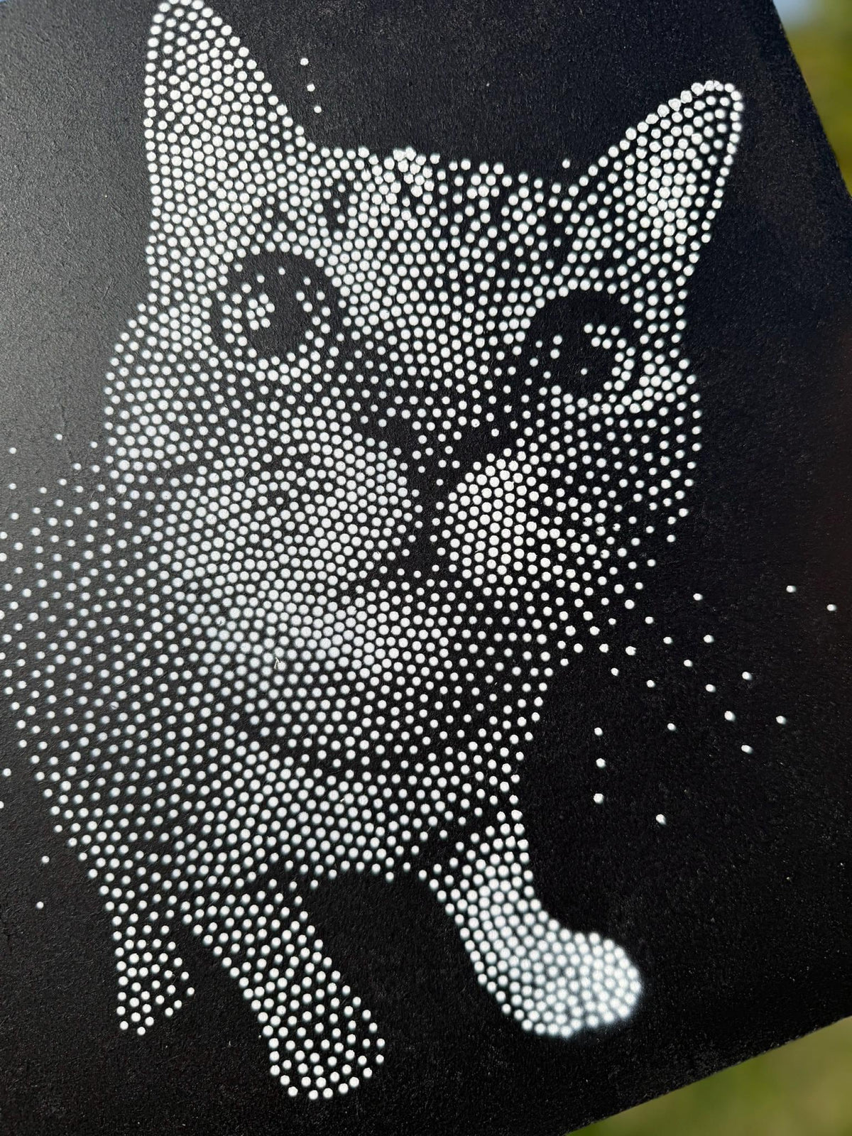 Tabby Cat Close Up Stencil | Realistic Mylar Stipple Wall Art, Crafts (Large - 300mm / 12" approx)