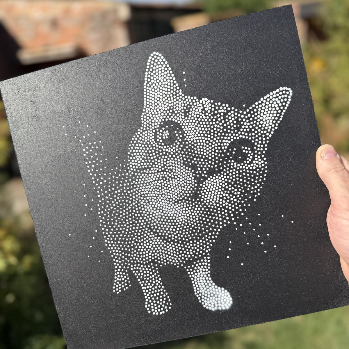 Tabby Cat Close Up Stencil | Realistic Mylar Stipple Wall Art, Crafts (Large - 300mm / 12" approx)