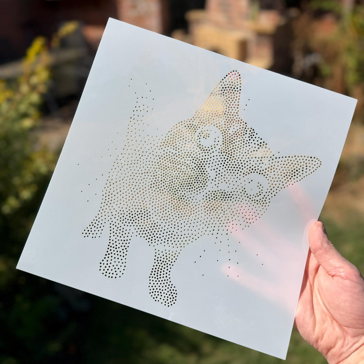 Tabby Cat Close Up Stencil | Realistic Mylar Stipple Wall Art, Crafts (Large - 300mm / 12" approx)