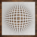 Geometric Grid #10 Stencil reusable Mylar stencil, 300 x 300 mm