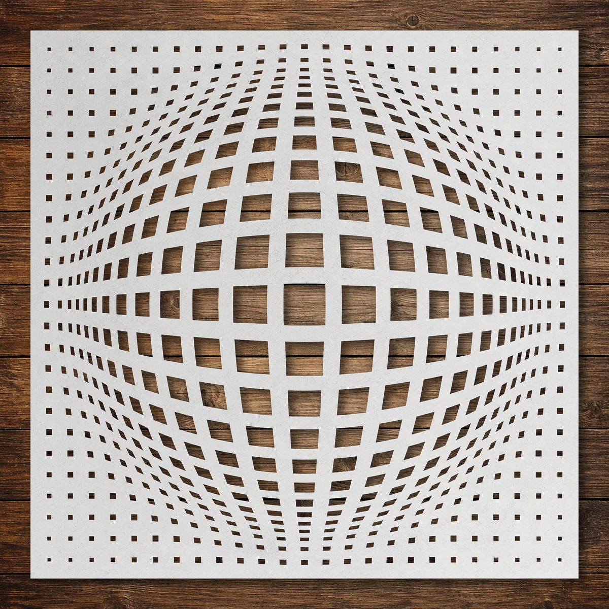 Geometric Grid #10 Stencil reusable Mylar stencil, 300 x 300 mm