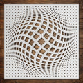 Geometric Grid #11 Stencil reusable Mylar stencil, 300 x 300 mm