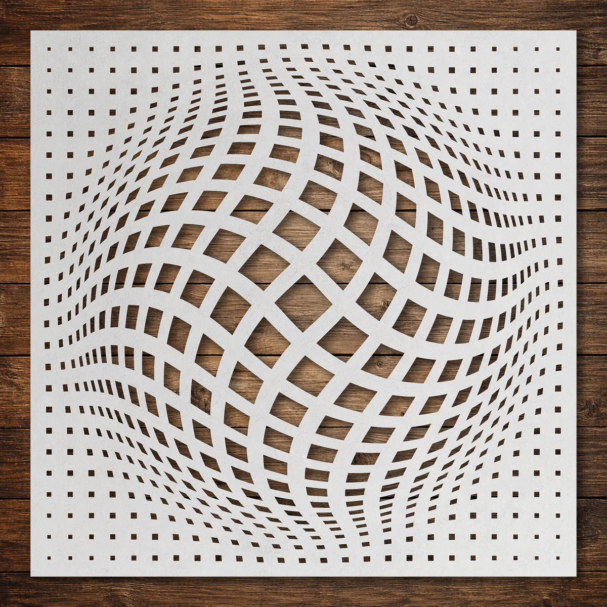 Geometric Grid #11 Stencil reusable Mylar stencil, 300 x 300 mm